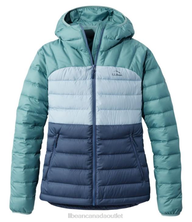 Outerwear Vintage Indigo/Mineral Blue H8XZ6046 Down Hooded Jacket Women L.L.Bean