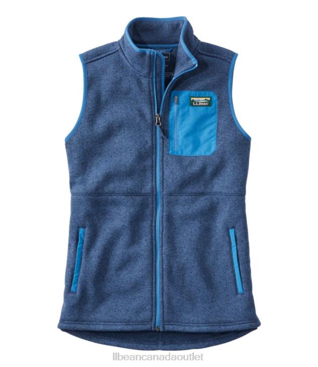 Outerwear Mallard Blue H8XZ4867 Sweater Fleece Long Vest Women L.L.Bean