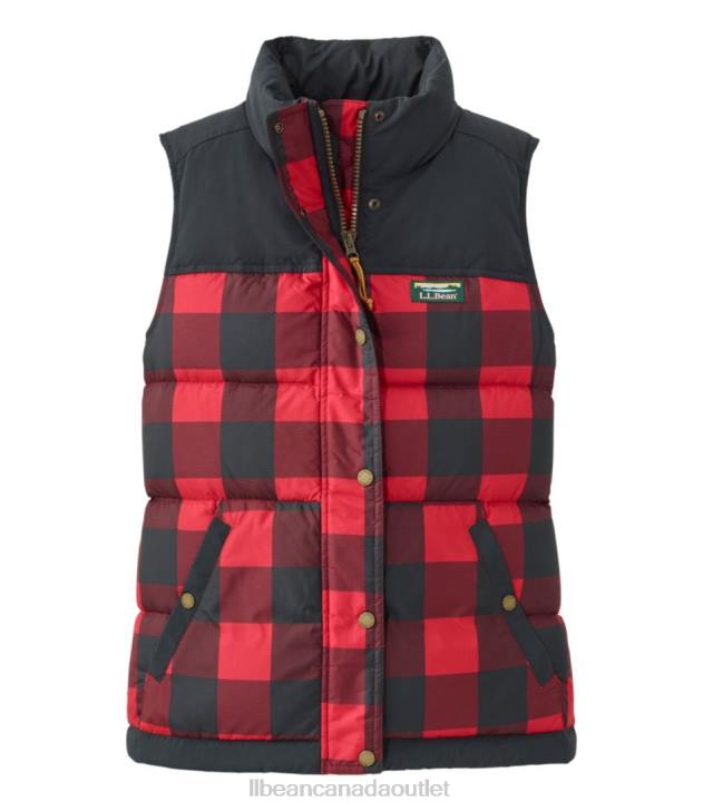 Outerwear Rich Red Buffalo Plaid H8XZ931 Mountain Classic Down Vest Women L.L.Bean