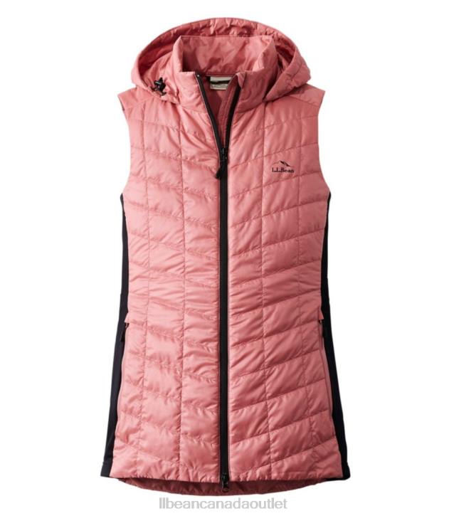 Outerwear Rose Wash H8XZ5088 PrimaLoft Packaway Long Vest Women L.L.Bean