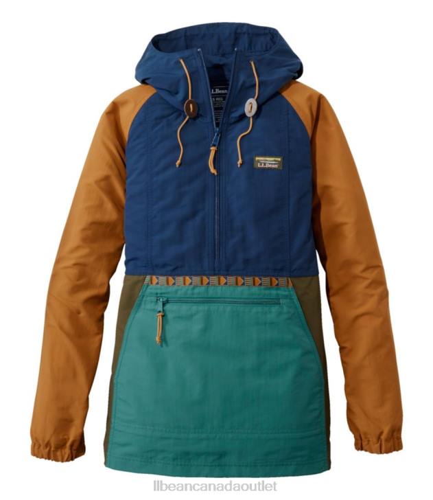 Outerwear Collegiate Blue/Rustic Green H8XZ6023 Mountain Classic Anorak Women L.L.Bean