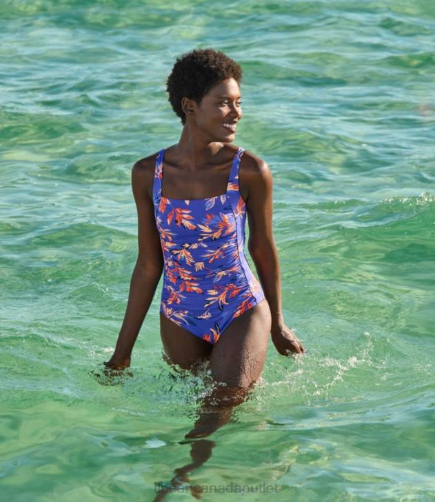 Clothing Classic Teal Blue Palm H8XZ3174 BeanSport Swimwear Women L.L.Bean