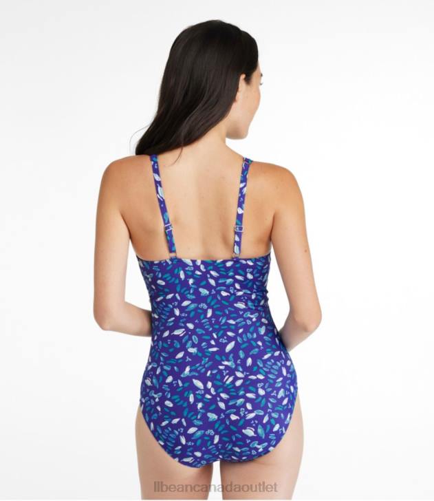Clothing Cobalt Botanical H8XZ5815 BeanSport Swimwear Women L.L.Bean