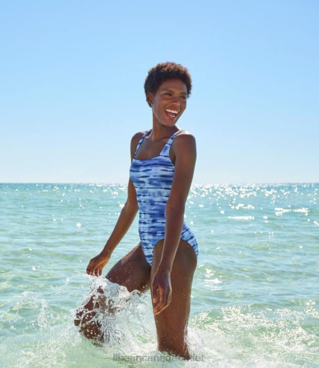 Clothing Darkest Navy Smudge Camo H8XZ7200 New Currents Swimwear Women L.L.Bean