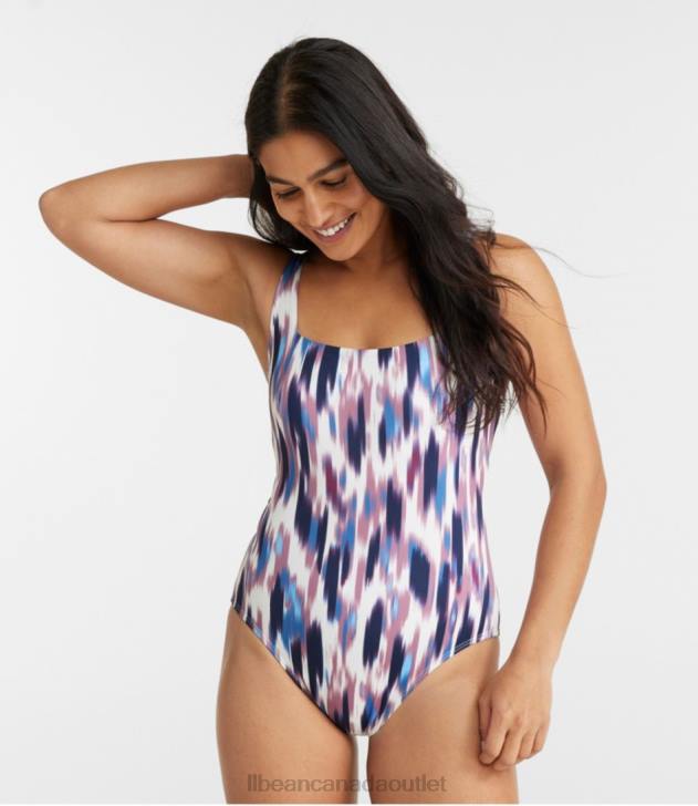 Clothing Iris Mauve Smudge Camo H8XZ6986 New Currents Swimwear Women L.L.Bean