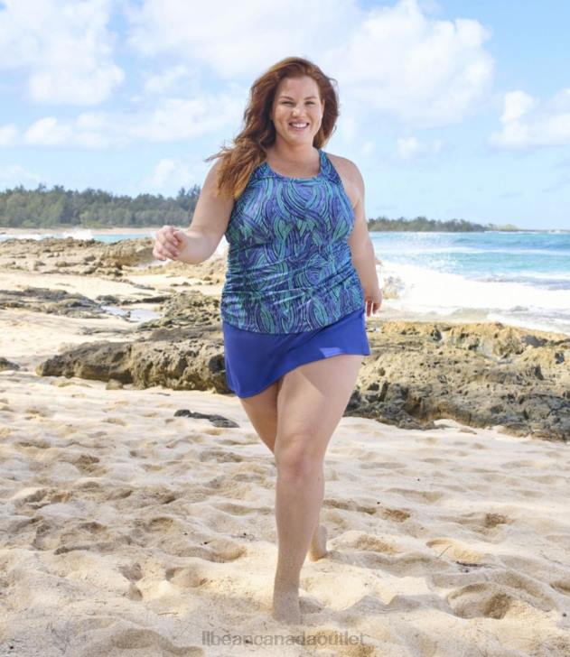 Clothing Cobalt Botanical H8XZ5828 BeanSport Swimwear Women L.L.Bean