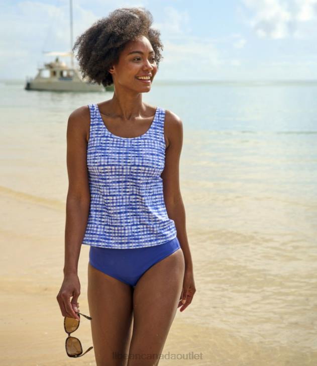 Clothing Cobalt Gingham H8XZ5701 BeanSport Swimwear Women L.L.Bean