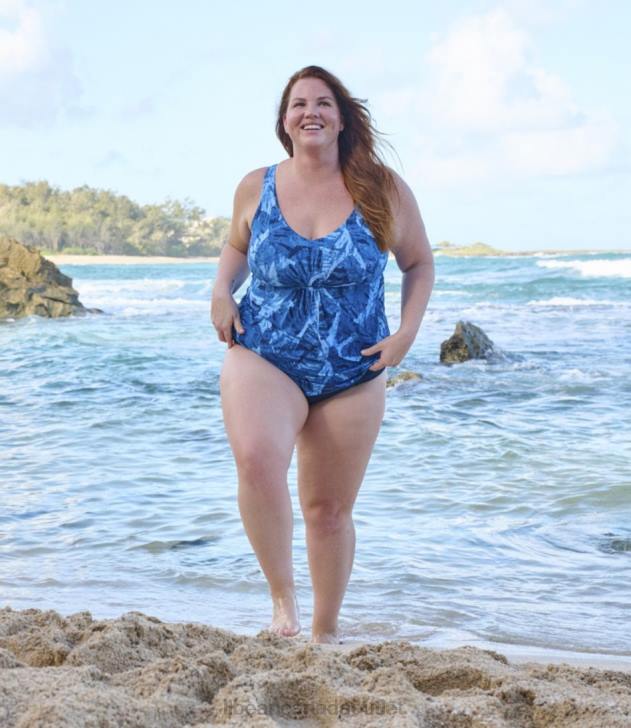 Clothing Darkest Navy Leaves H8XZ4756 Shaping Swimwear Women L.L.Bean